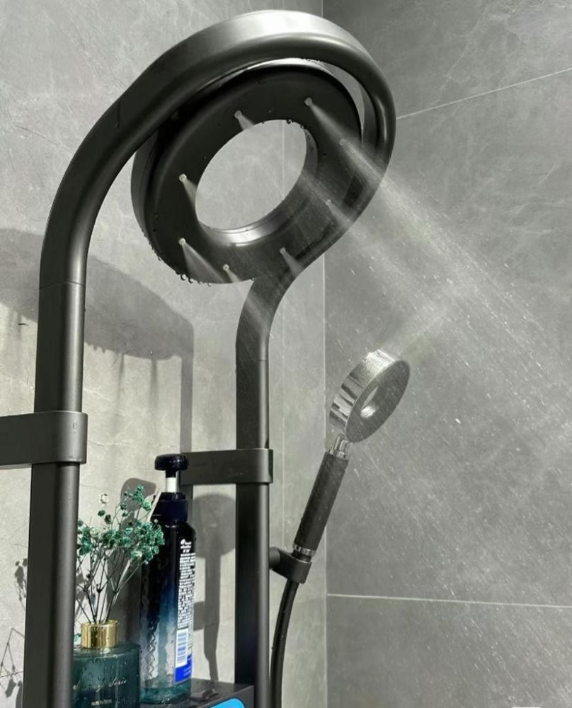 Thermostatic shower panel set