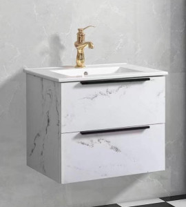 Bathroom vanity unit is a functional furniture piece that cobines a cabinet with a built-in basin