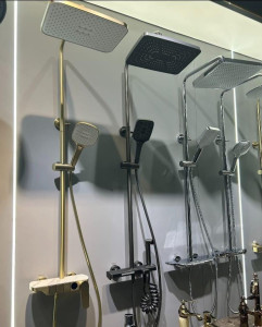 modern wall-mounted shower column