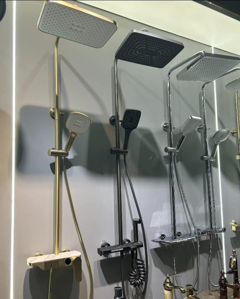 modern wall-mounted shower column