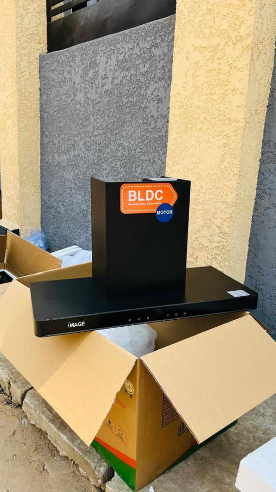 Digital black cooker hood