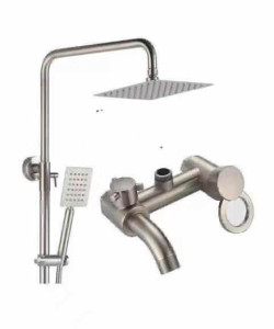 Brimix Stainless Steel Standing Shower set with a rain shower head