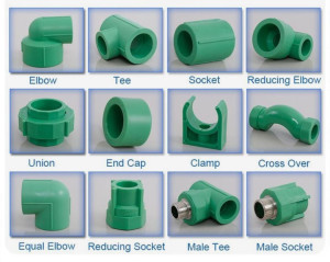 PPR pipe and fittings used in plumbing and piping systems