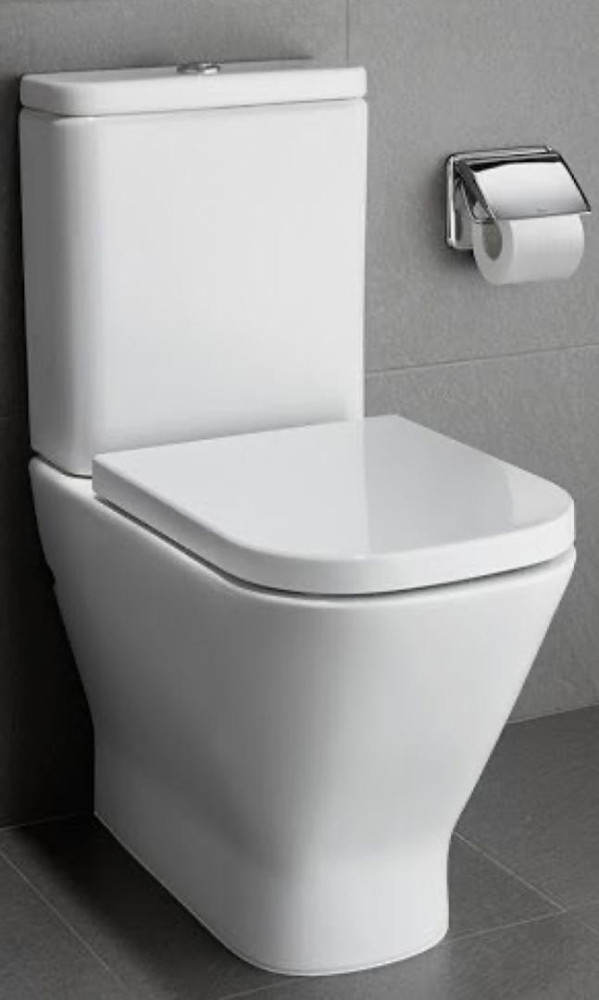 Roca the Gap Close Coupled Toilet with a White ceramic finish and a glossy design