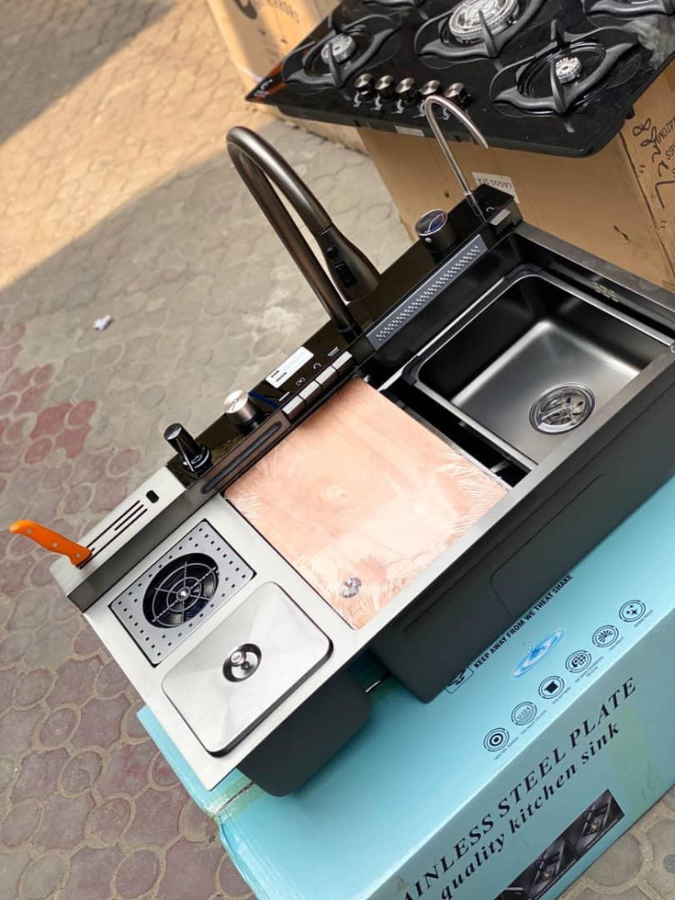 multifunctional stainless steel Kitchen sink workstation designed with integrated features for efficiency