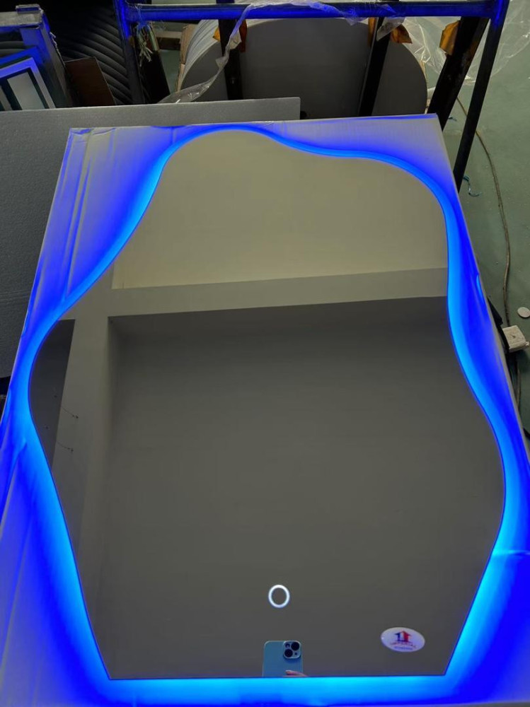irregular-shaped luxury LED mirror wit backlighting