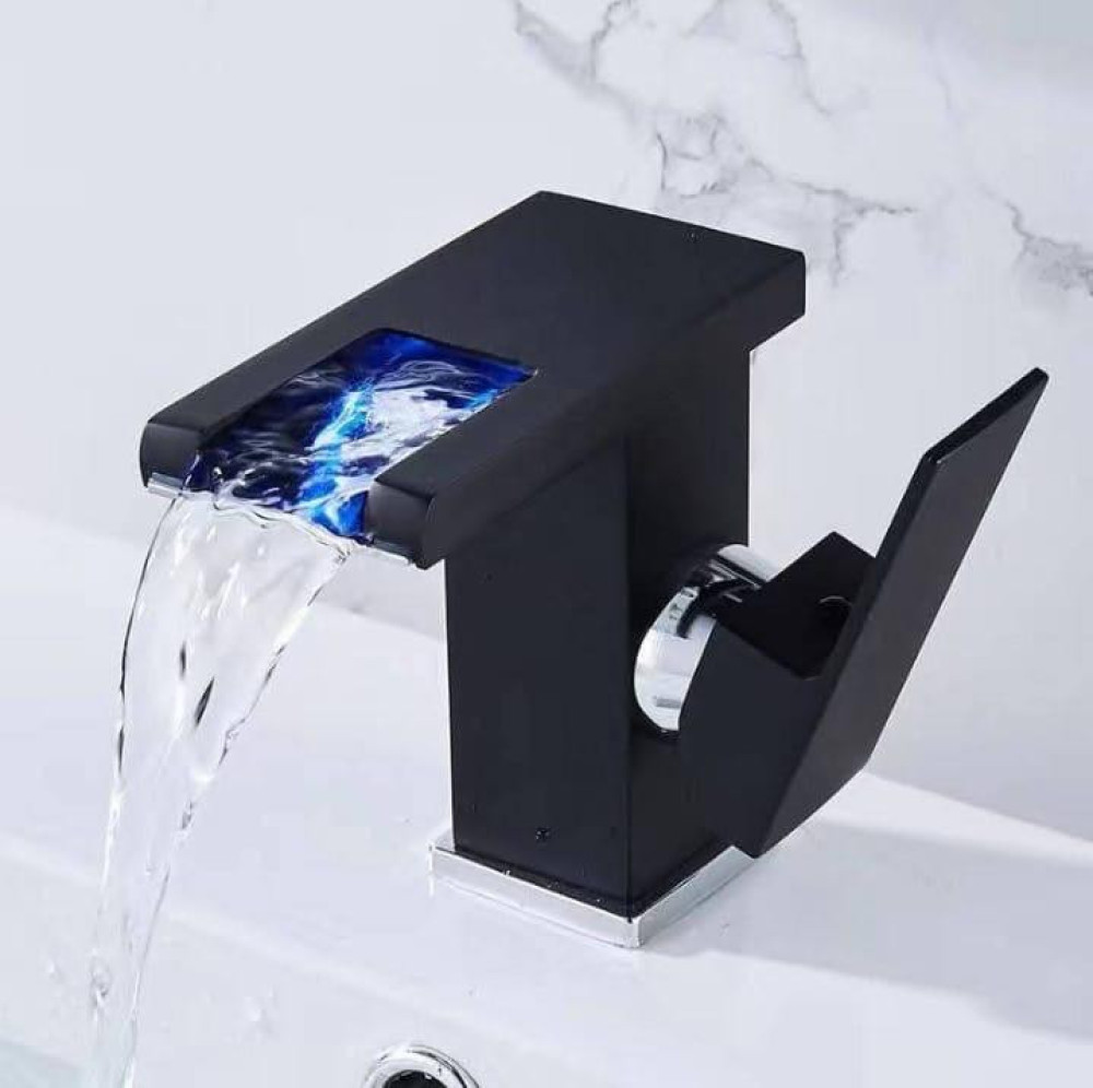 Modern blck basin mixer tap 