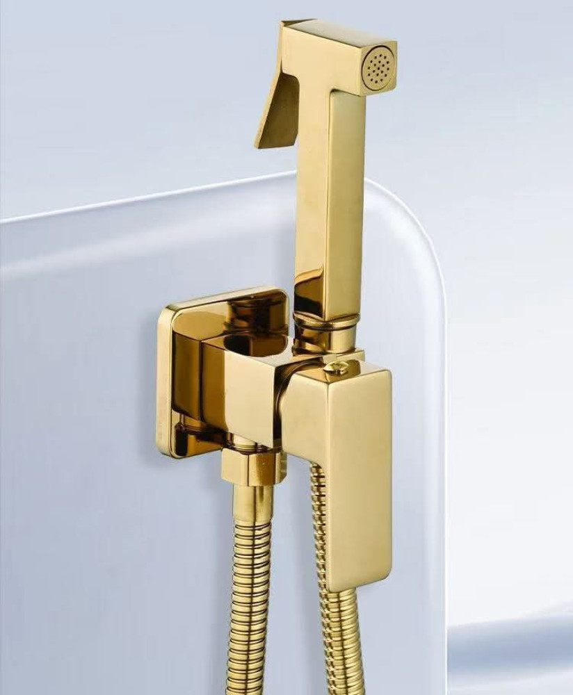 gold handheld bidet sprayer faucet set