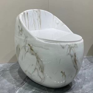 modern egg-shaped one-piece ceramic toilet 