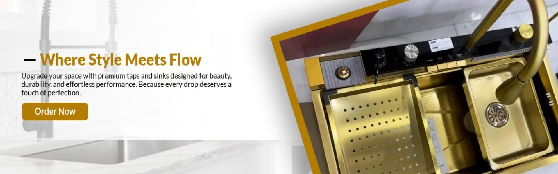 Gold plaited Kitchen Sink